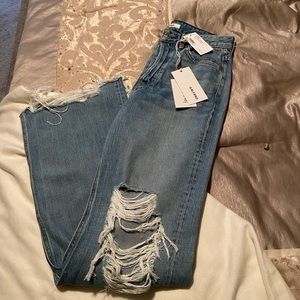 Grlfrnd Destroyed Carla Wide Jeans